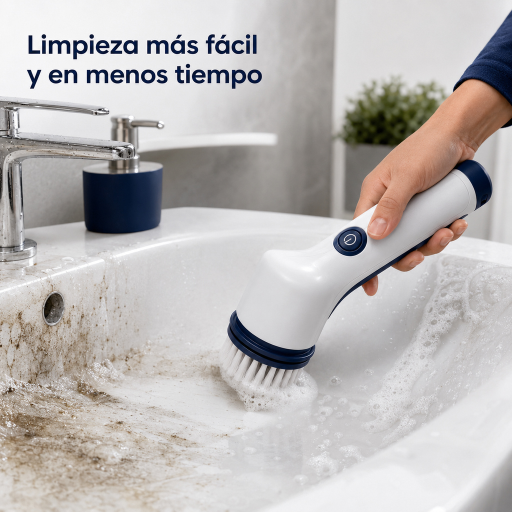 CleanGear Spin™ – Cepillo de limpieza eléctrico 5 en 1