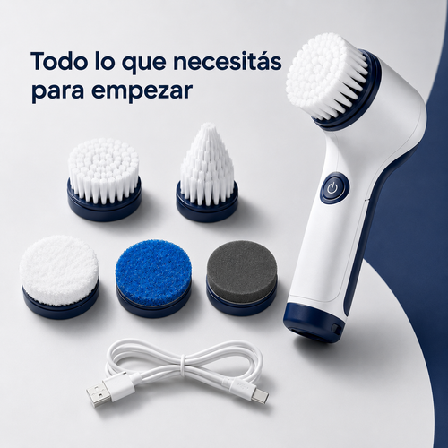CleanGear Spin™ – Cepillo de limpieza eléctrico 5 en 1