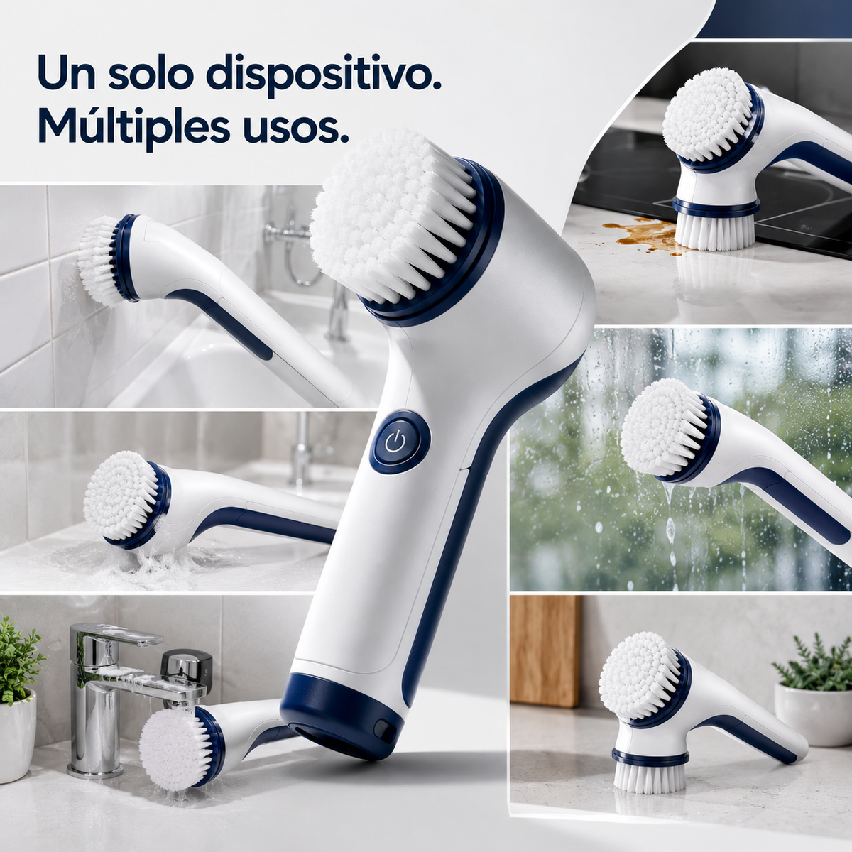 CleanGear Spin™ – Cepillo de limpieza eléctrico 5 en 1