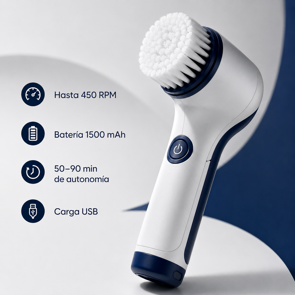 CleanGear Spin™ – Cepillo de limpieza eléctrico 5 en 1